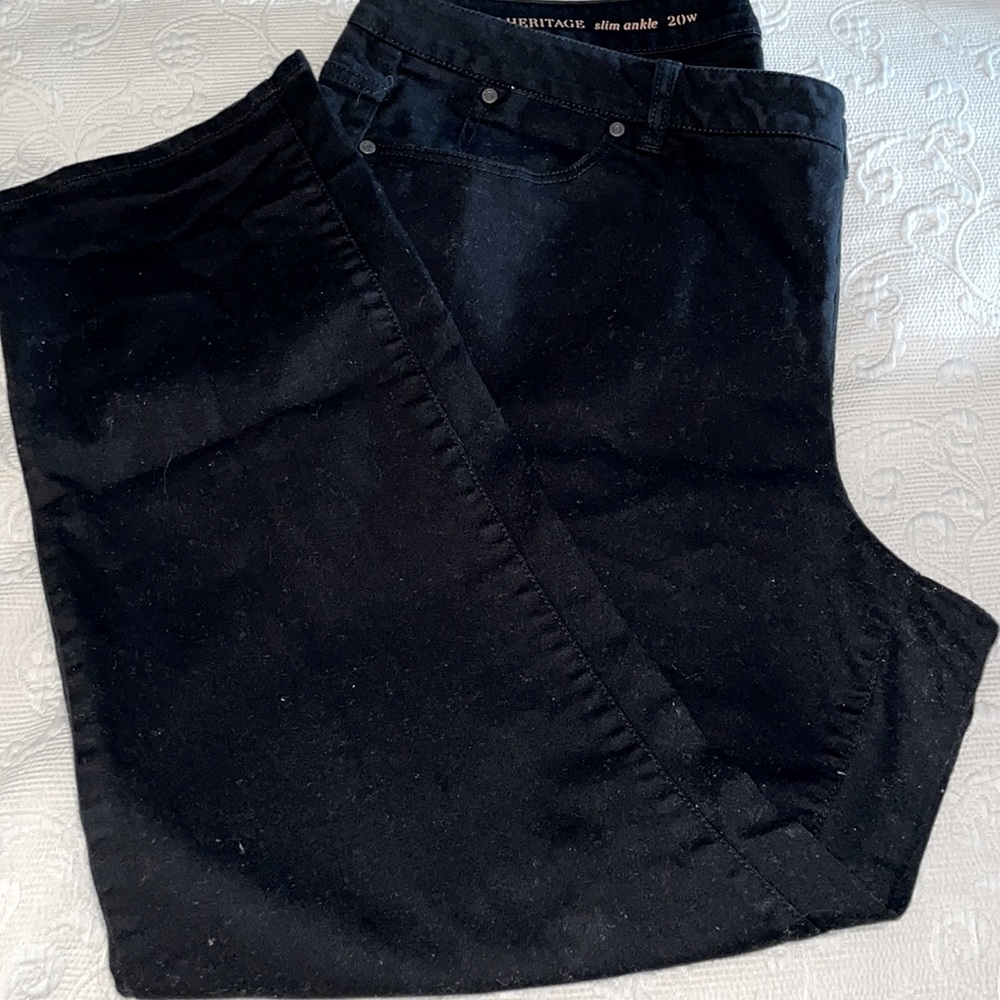 Talbots Heritage style Slim Ankle Black Jeans